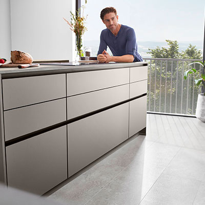 Quadratisches Stimmungs-Küchenbild