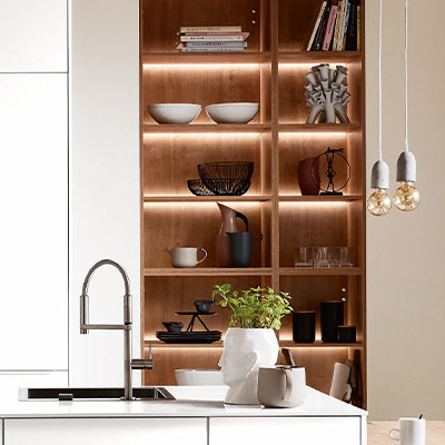 Quadratisches Stimmungs-Küchenbild